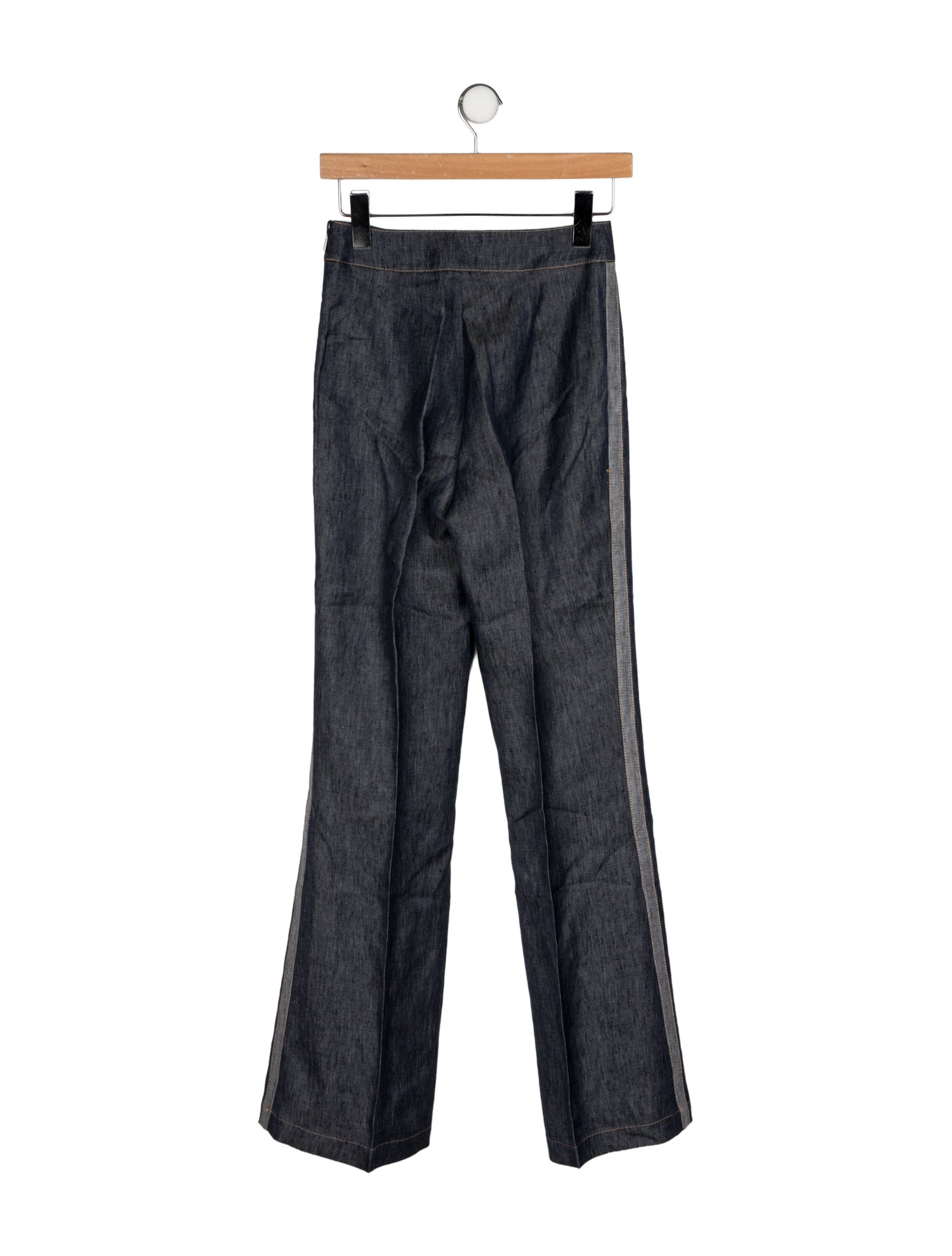 100% Capri Mid-Rise Wide Leg Jeans