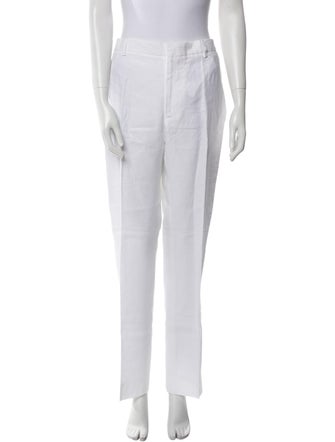 100% Capri Linen Straight Leg Pants
