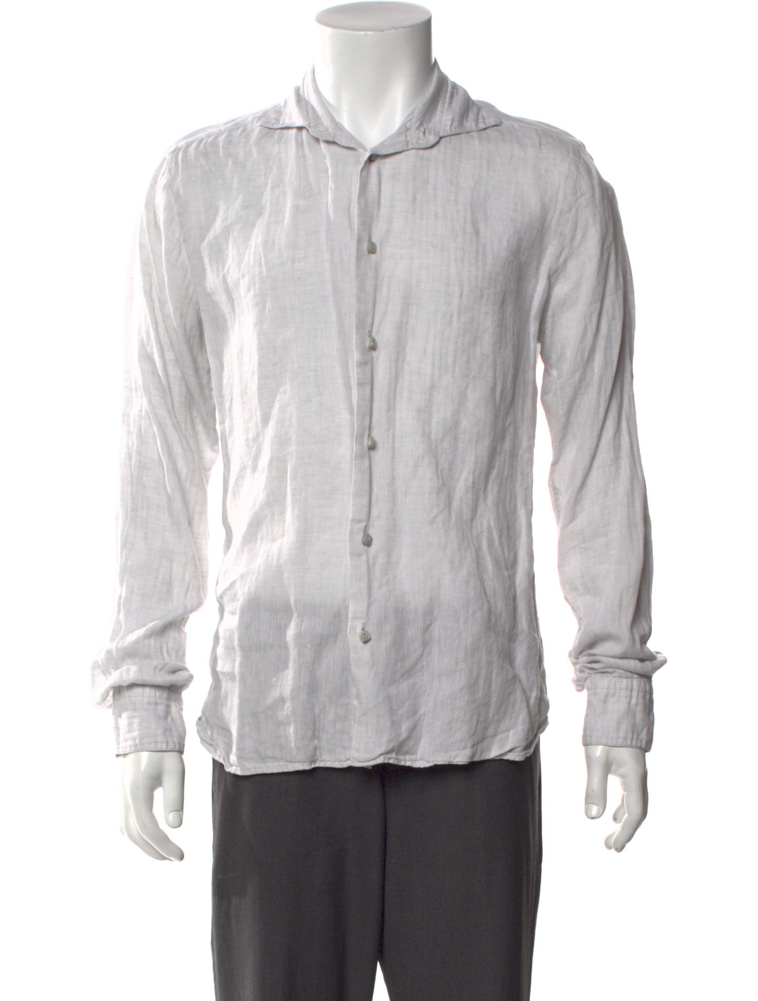 100% Capri Linen Long Sleeve Dress Shirt