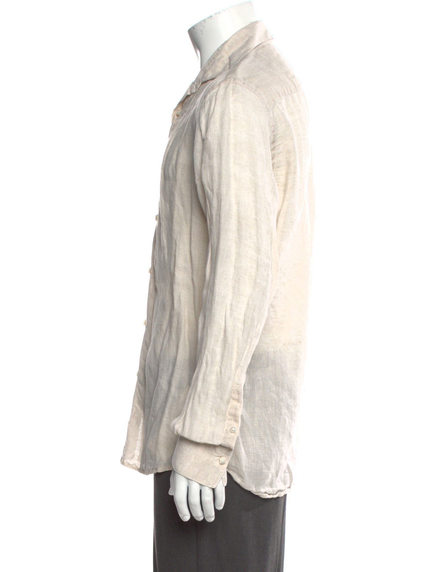 100% Capri Linen Striped Dress Shirt