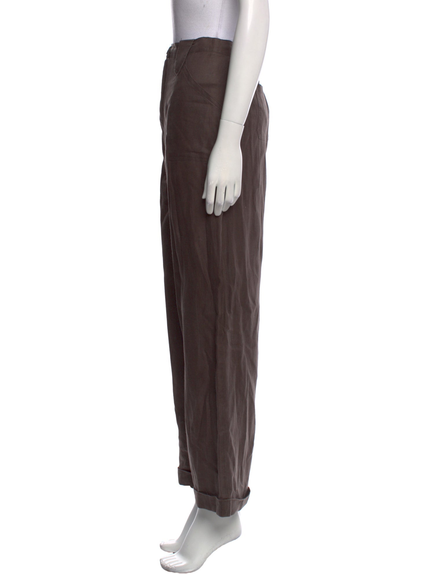 100% Capri Linen Wide Leg Pants