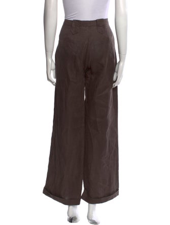 100% Capri Linen Wide Leg Pants