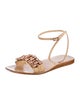 100% Capri Leather Crystal Embellishments Sandals