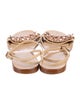 100% Capri Leather Crystal Embellishments Sandals