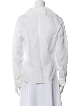 100% Capri Linen Long Sleeve Button-Up Top