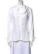 100% Capri Linen Long Sleeve Button-Up Top