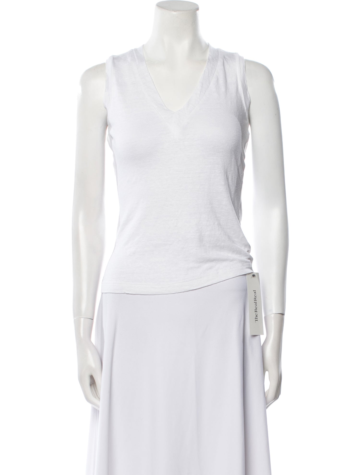 100% Capri Linen V-Neck Top