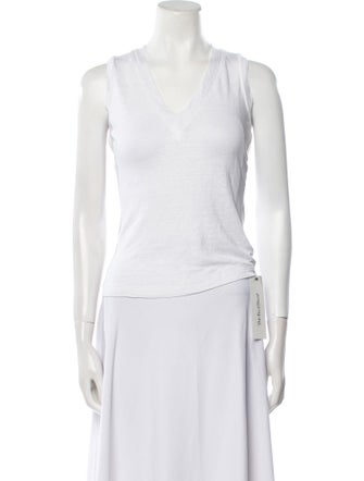 100% Capri Linen V-Neck Top
