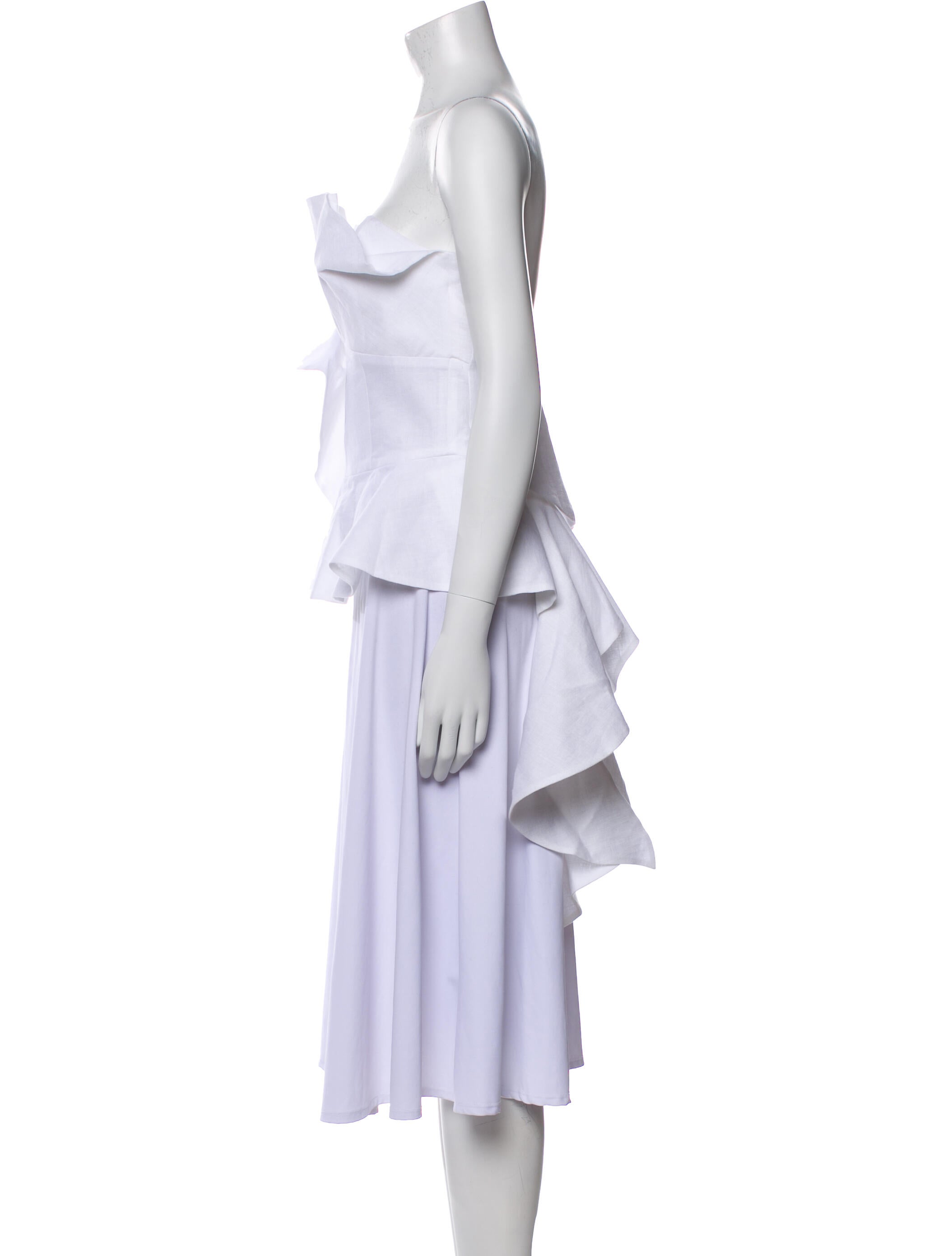 100% Capri Linen Strapless Tunic