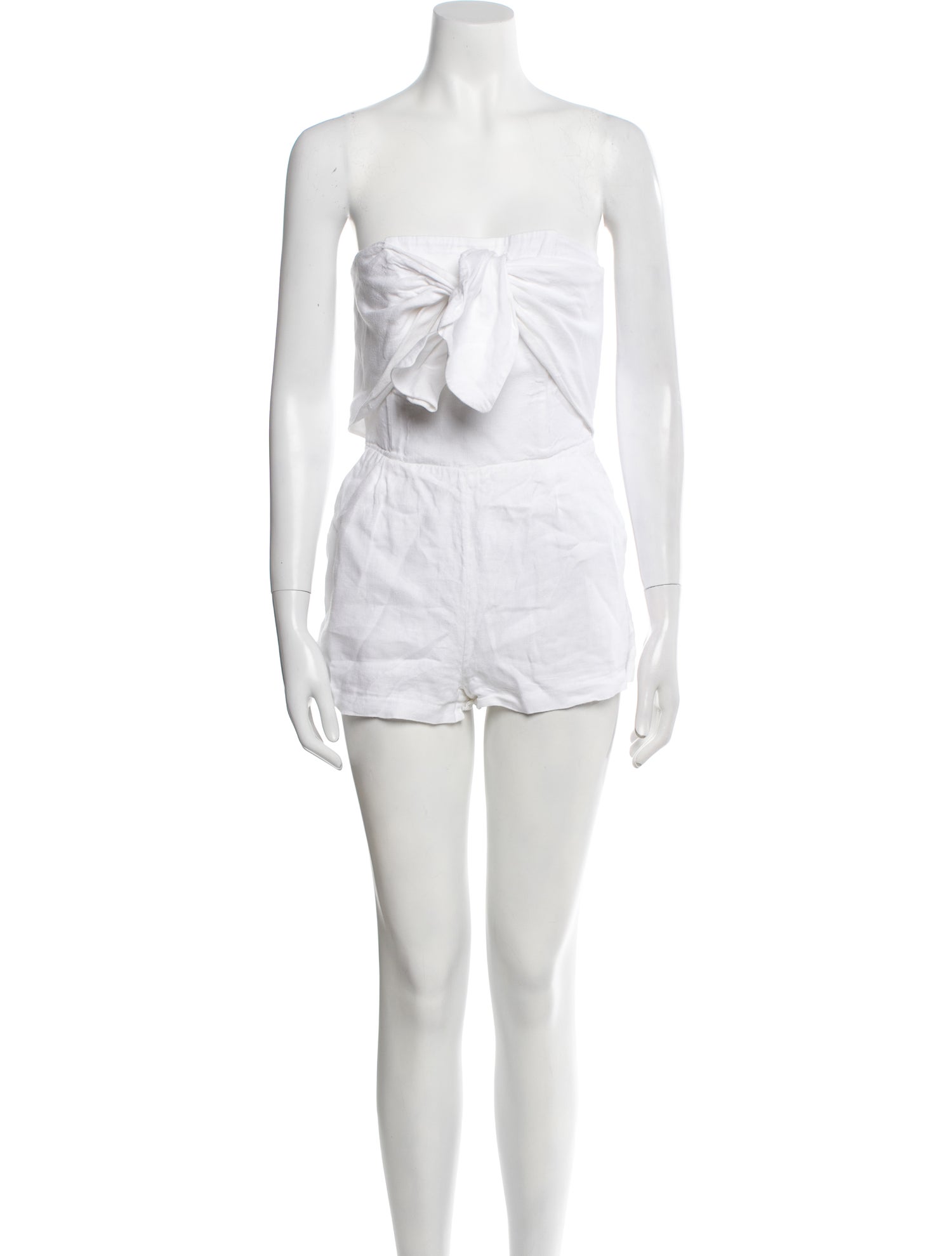 100% Capri Silk Strapless Romper