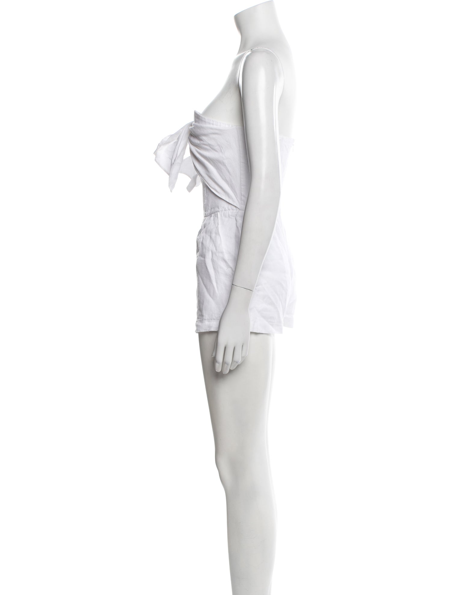 100% Capri Silk Strapless Romper