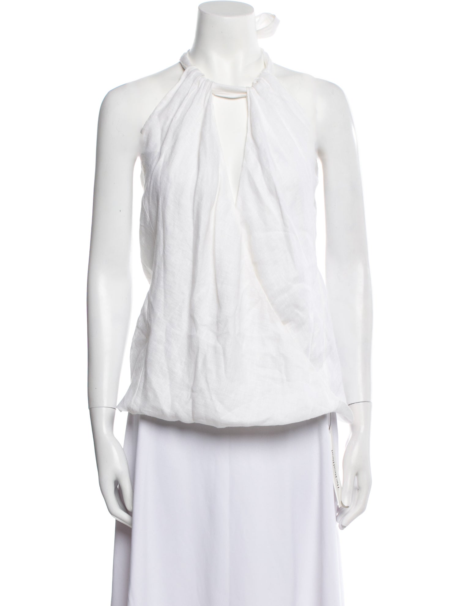 100% Capri Linen Halterneck Top