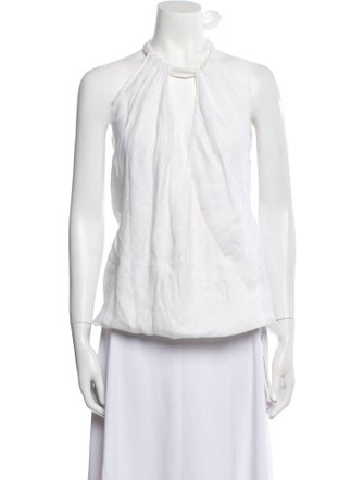 100% Capri Linen Halterneck Top