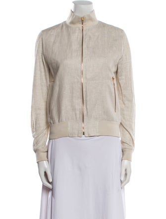 100% Capri Linen Bomber Jacket