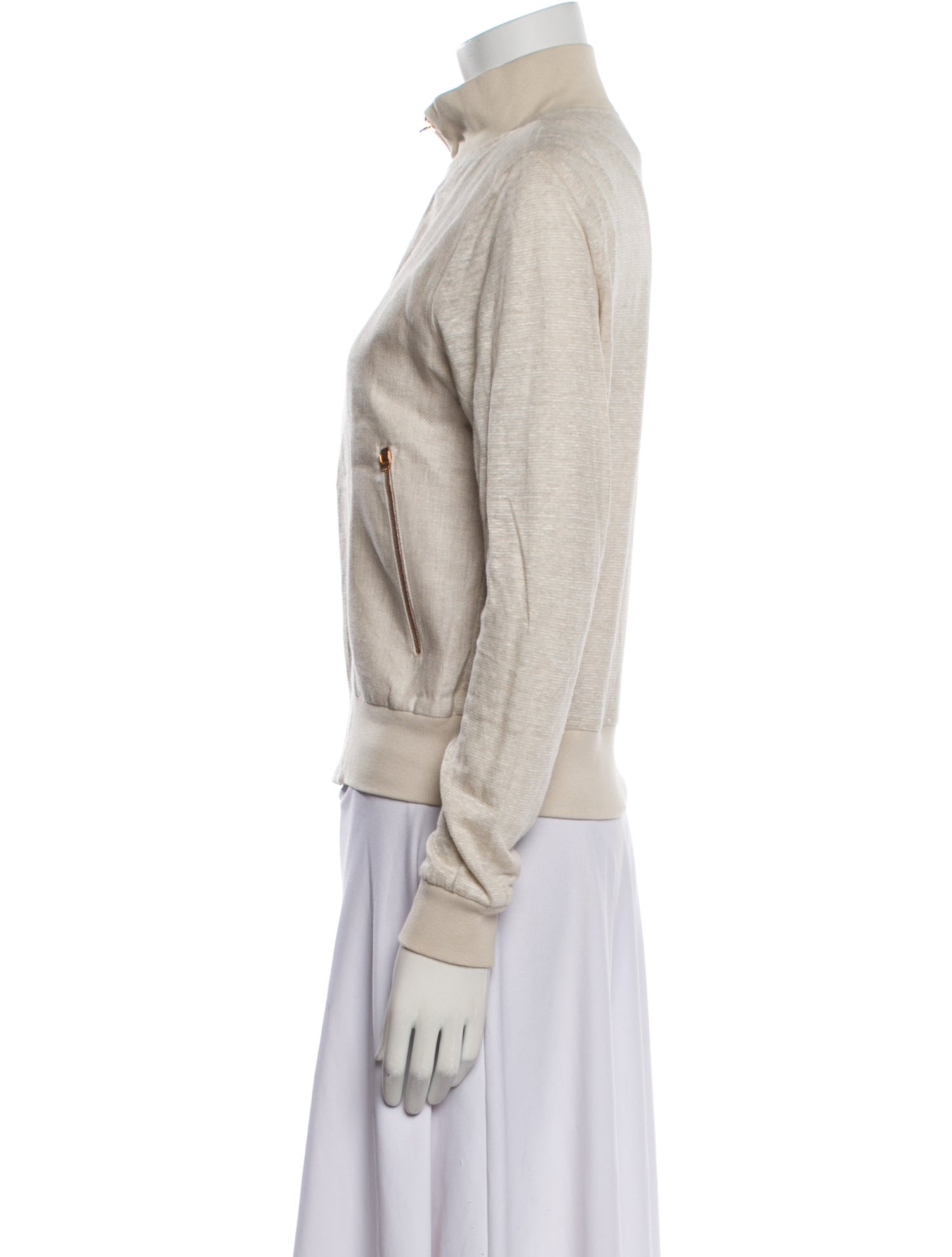 100% Capri Linen Bomber Jacket