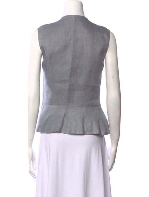 100% Capri Linen V-Neck Blouse