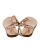 100% Capri Leather Crystal Embellishments T-Strap Sandals