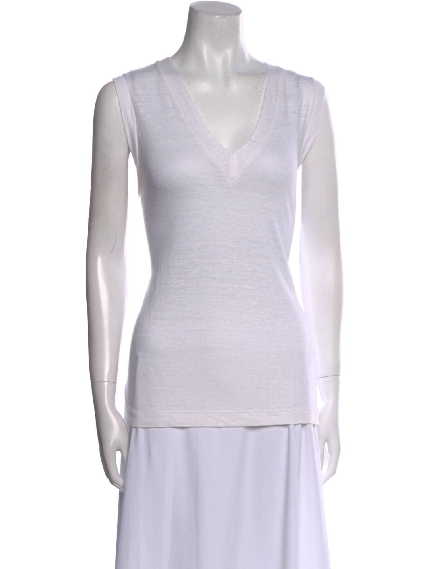 100% Capri Linen V-Neck Top