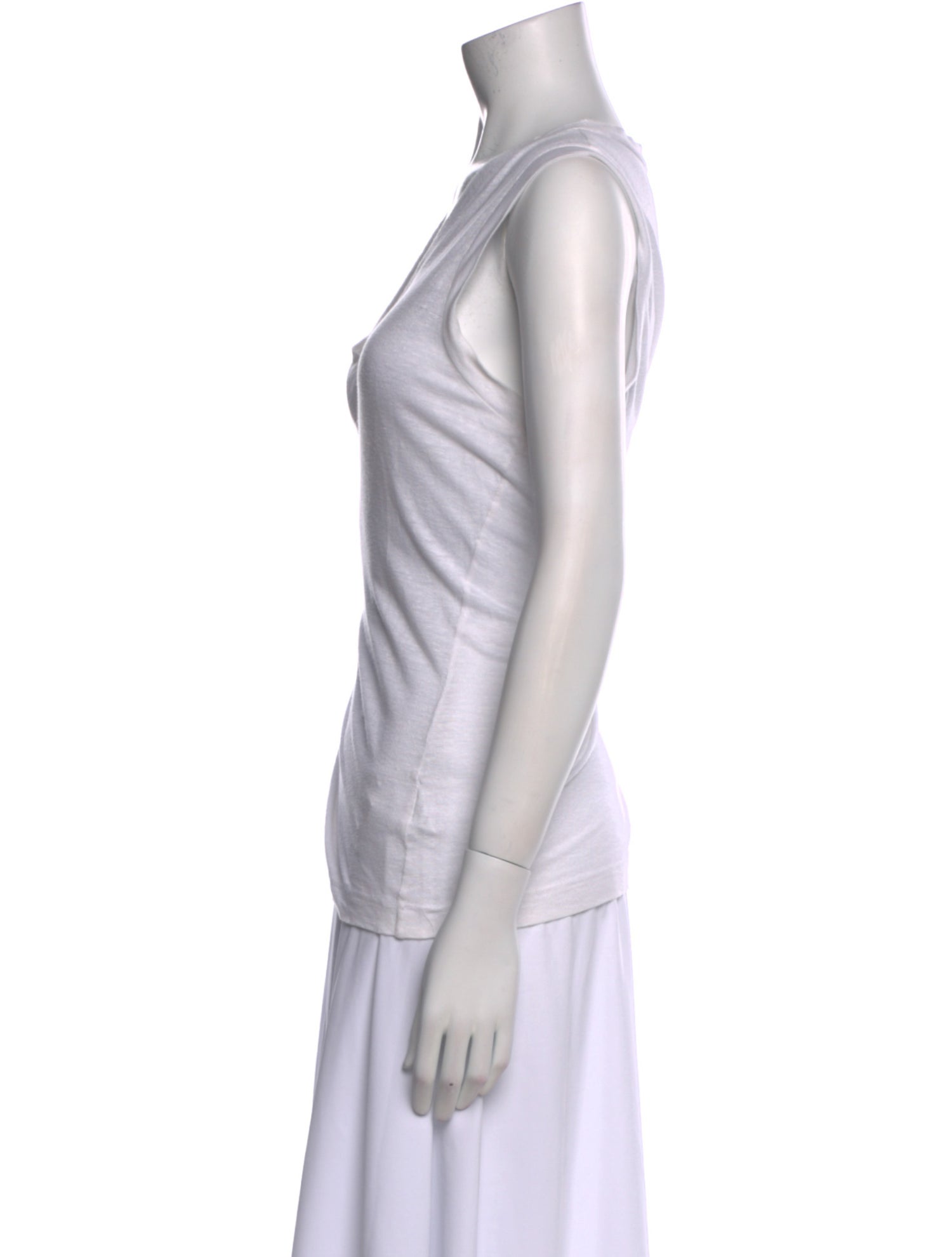 100% Capri Linen V-Neck Top
