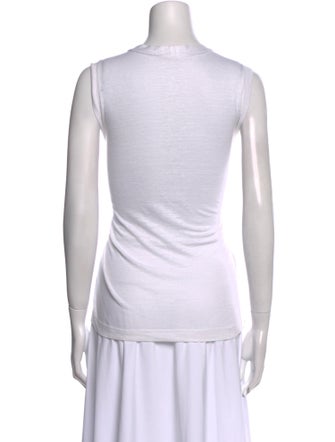 100% Capri Linen V-Neck Top