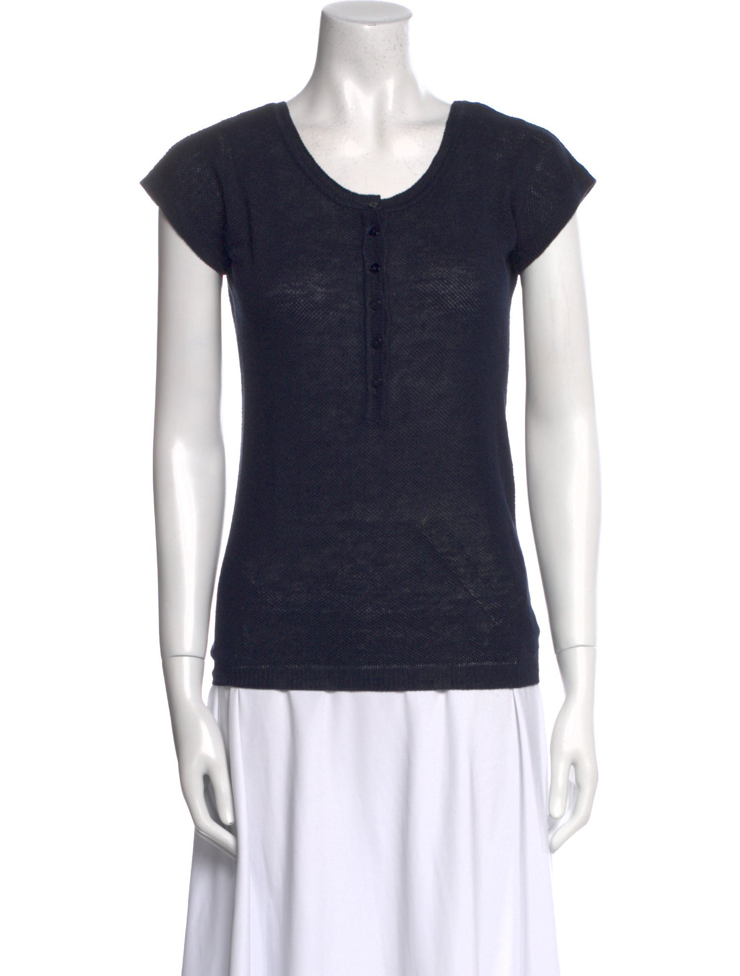 100% Capri Linen Scoop Neck Sweater