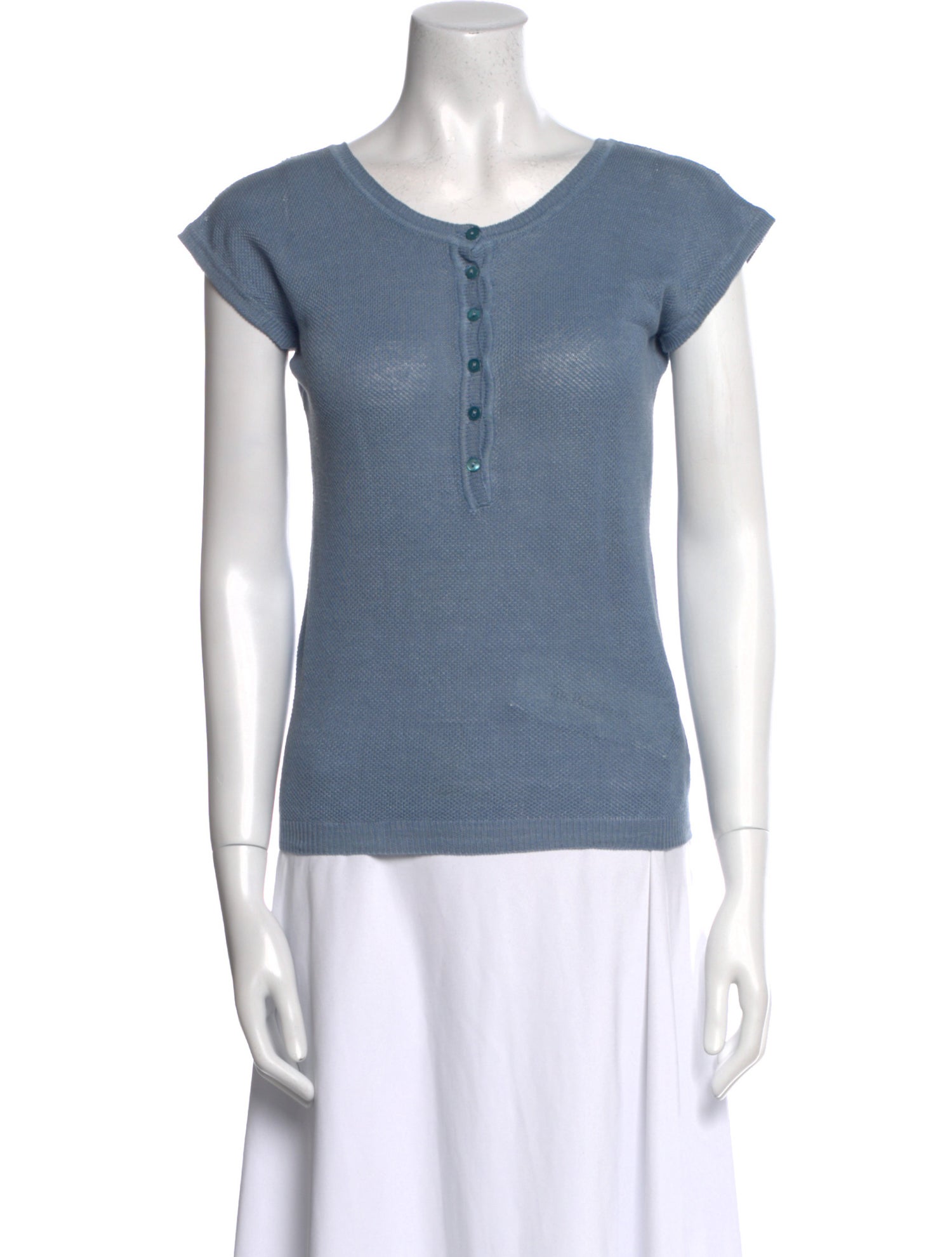 100% Capri Linen Scoop Neck Sweater