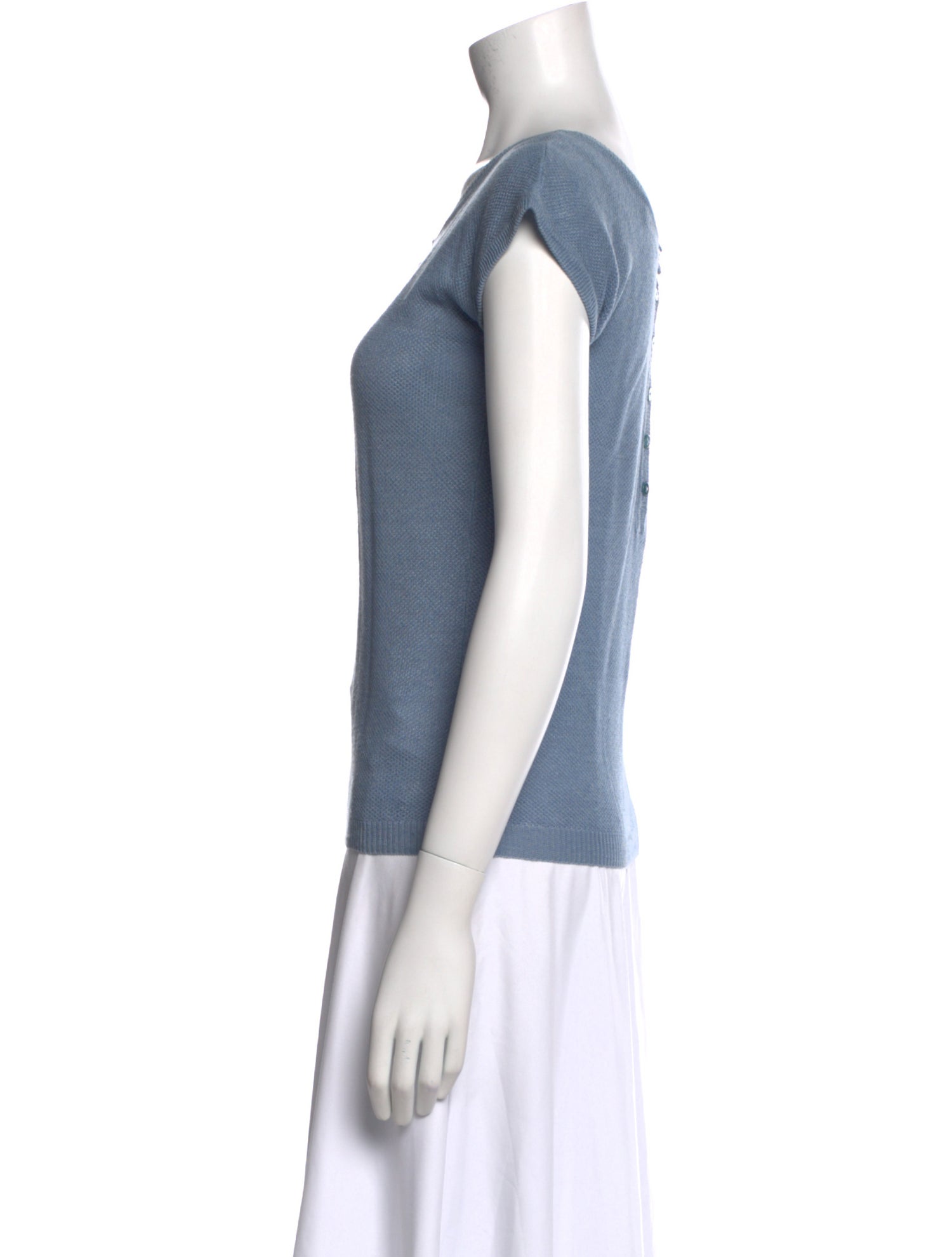 100% Capri Linen Scoop Neck Sweater