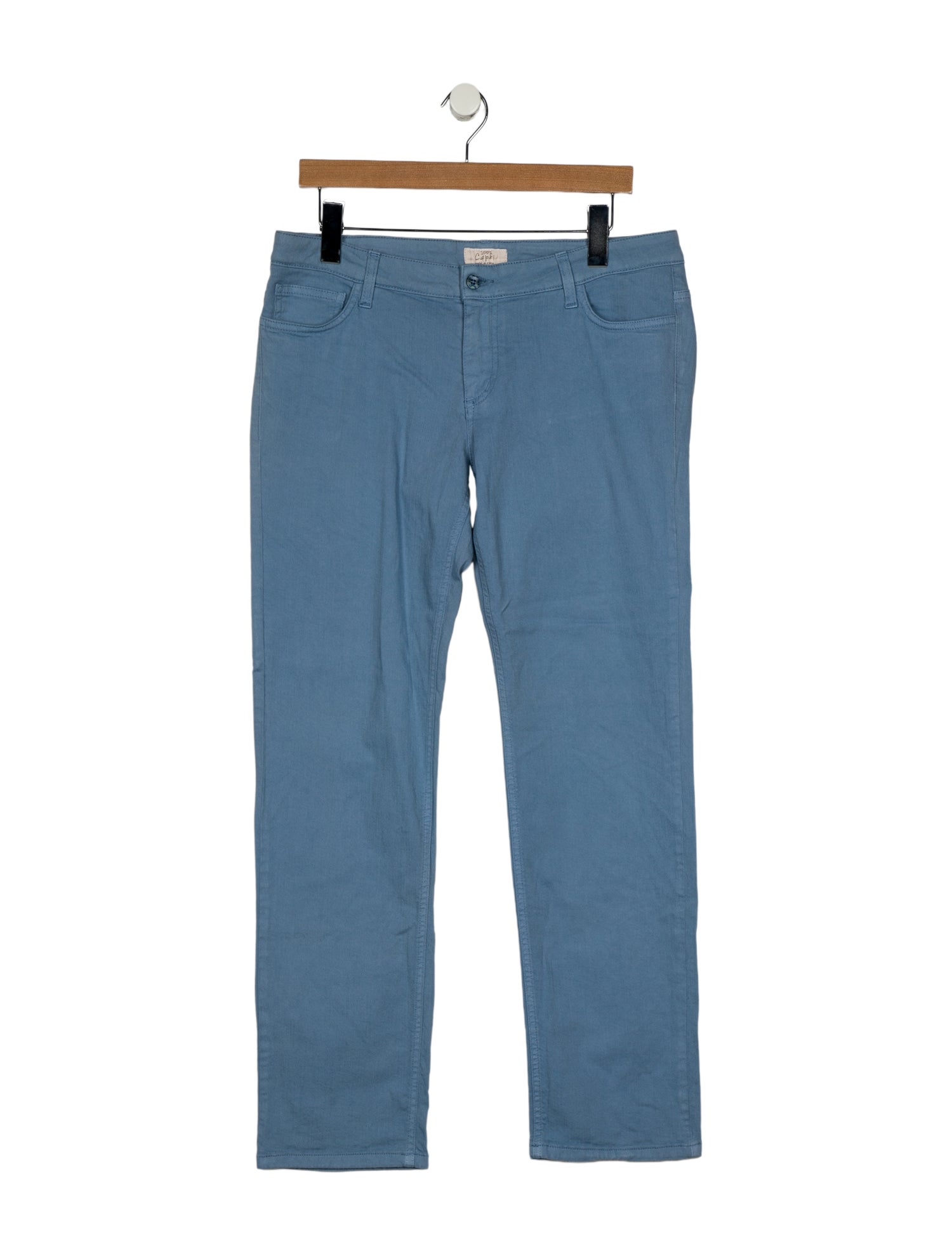 100% Capri Mid-Rise Straight Leg Jeans