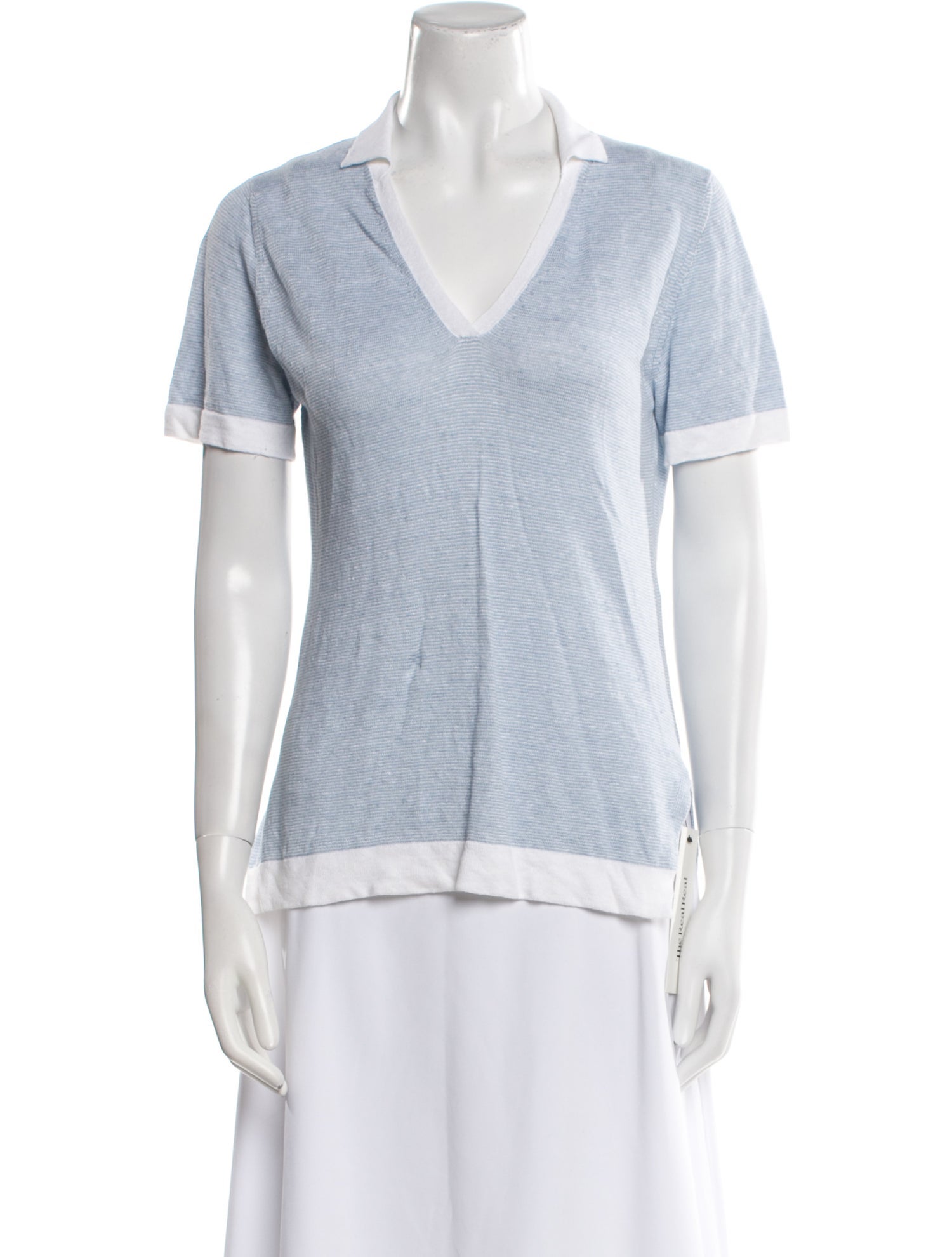 100% Capri Linen V-Neck T-Shirt
