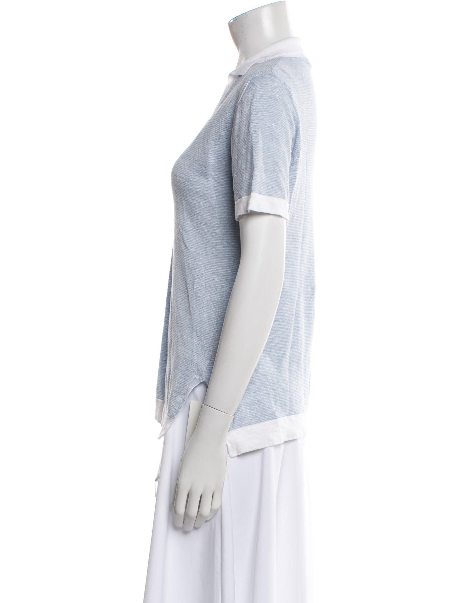 100% Capri Linen V-Neck T-Shirt