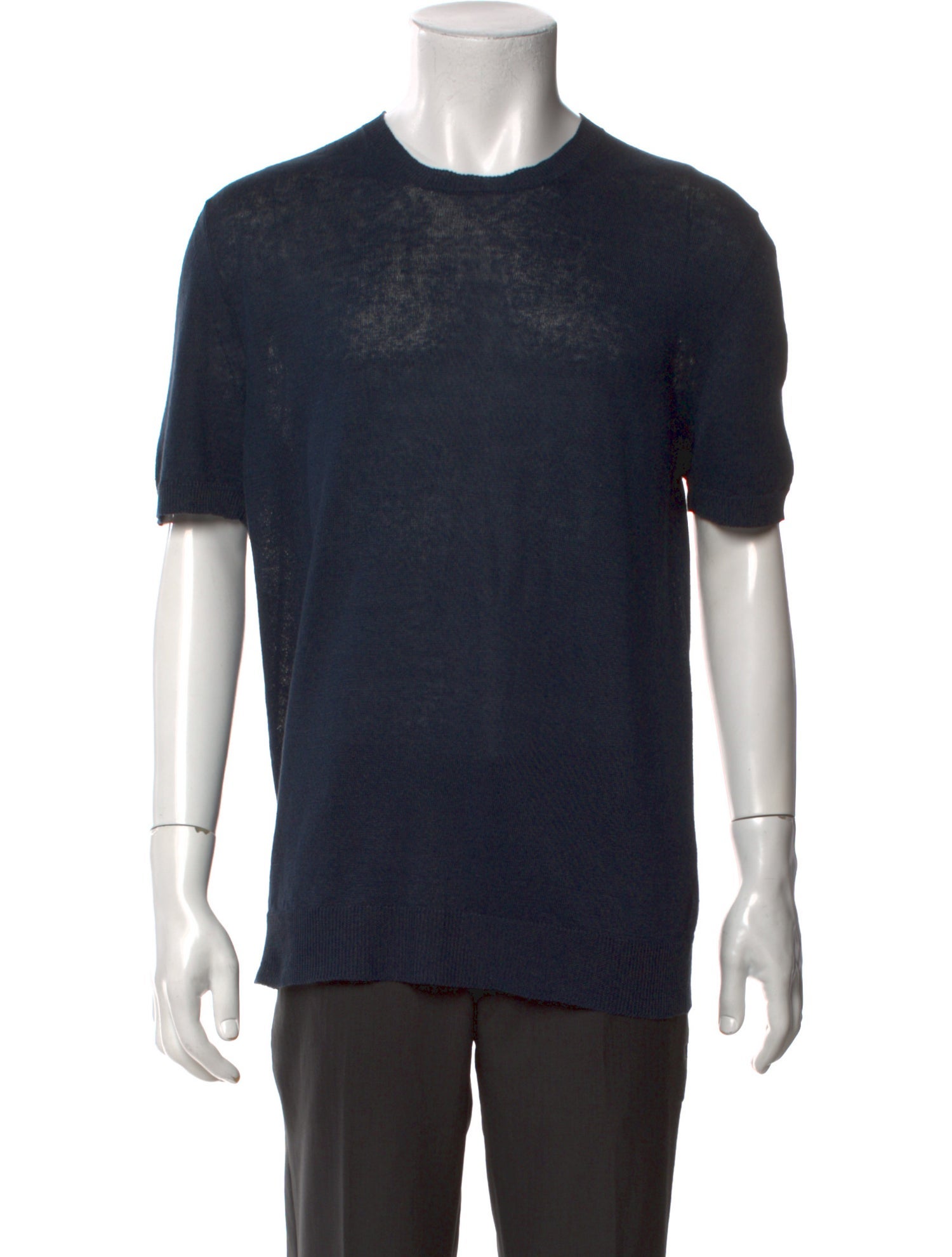 100% Capri Linen Crew Neck Polo Sweater