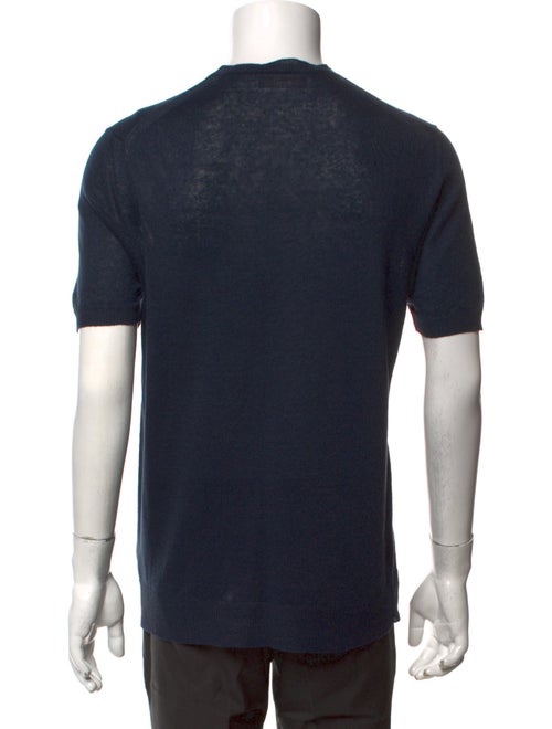 100% Capri Linen Crew Neck Polo Sweater