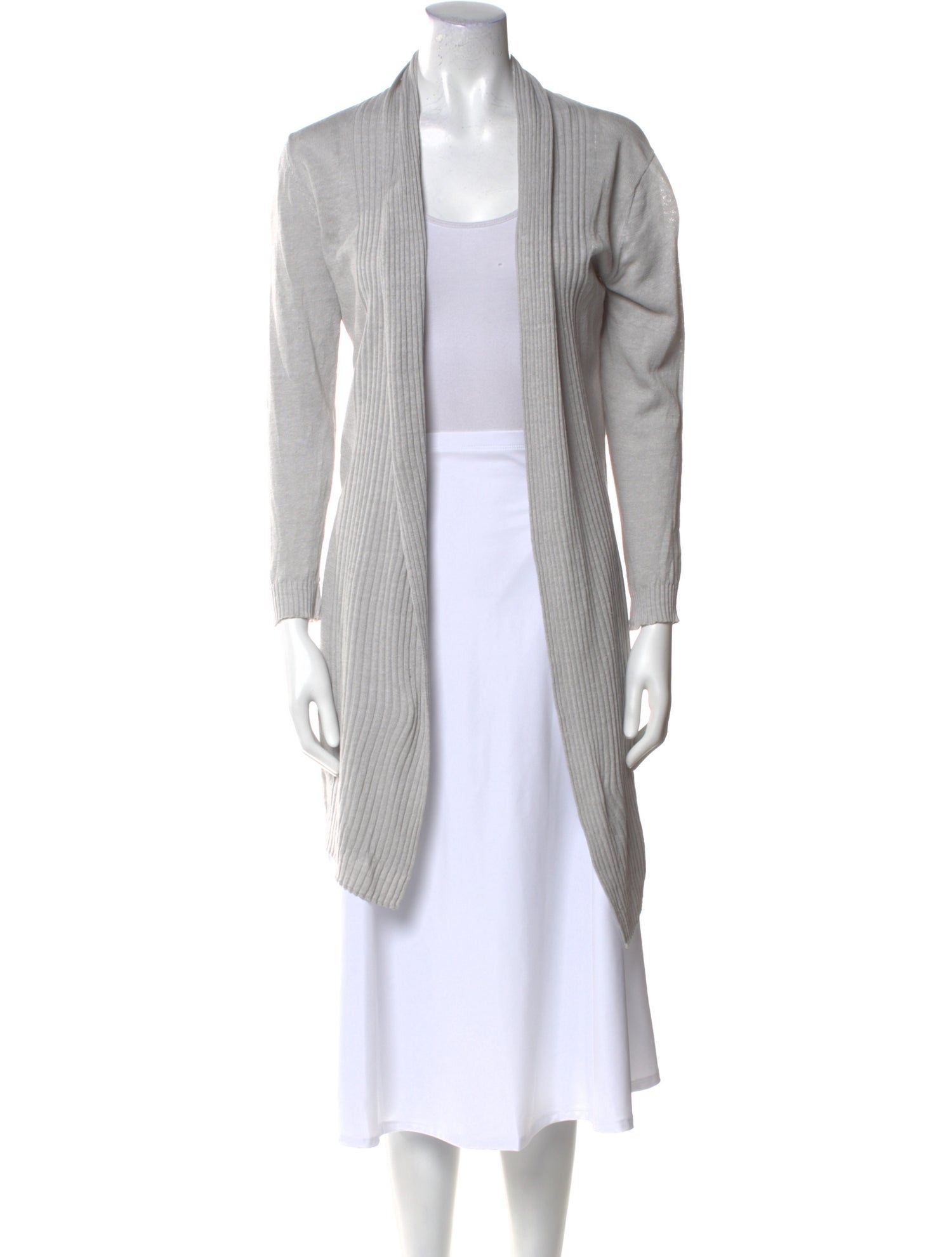 100% Capri Linen Open Front Sweater