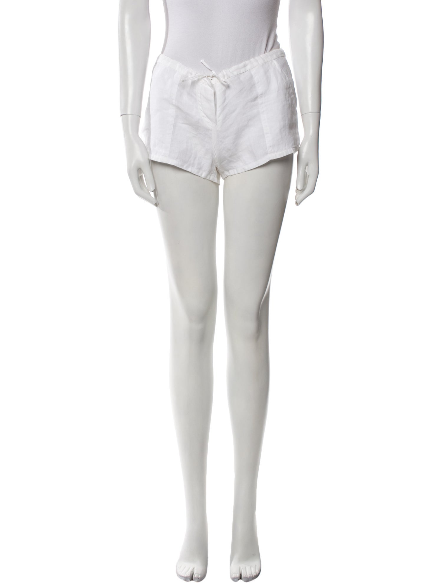 100% Capri Linen Mini Shorts