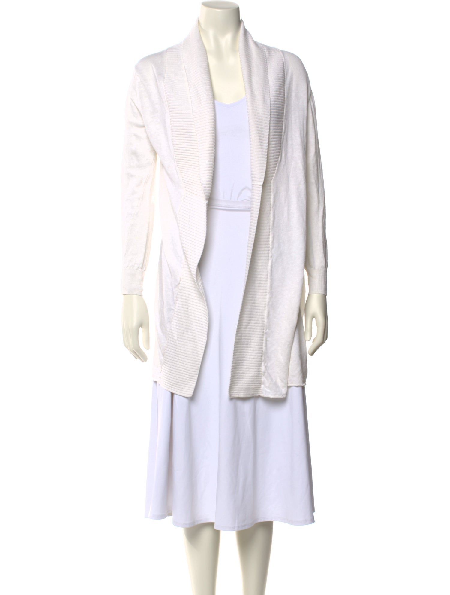 100% Capri Linen Open Front Sweater