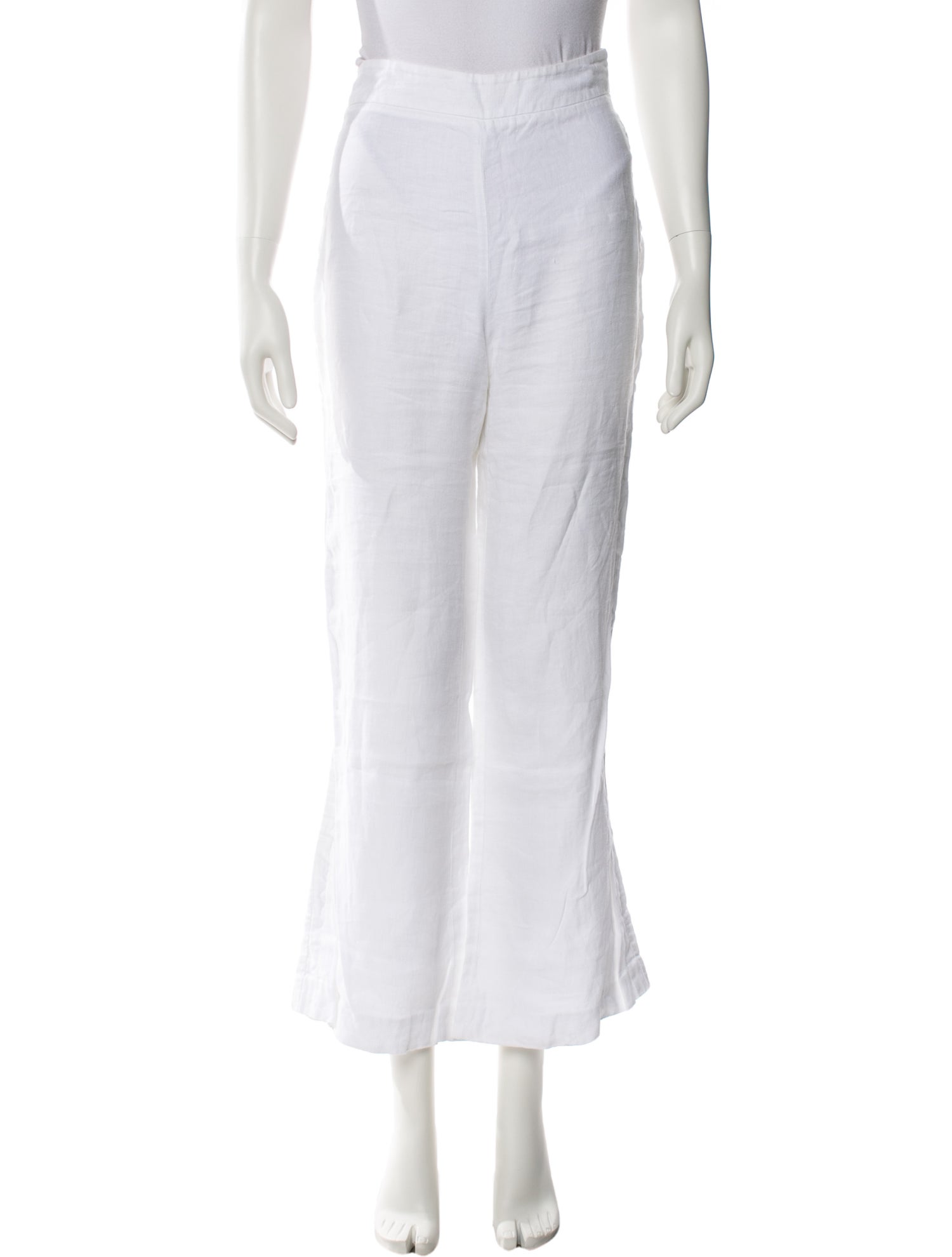 100% Capri Linen Wide Leg Pants