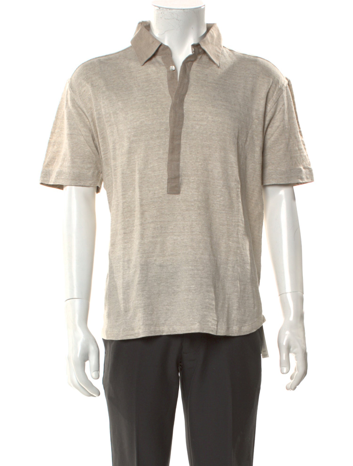 100% Capri Linen Collar Polo Shirt