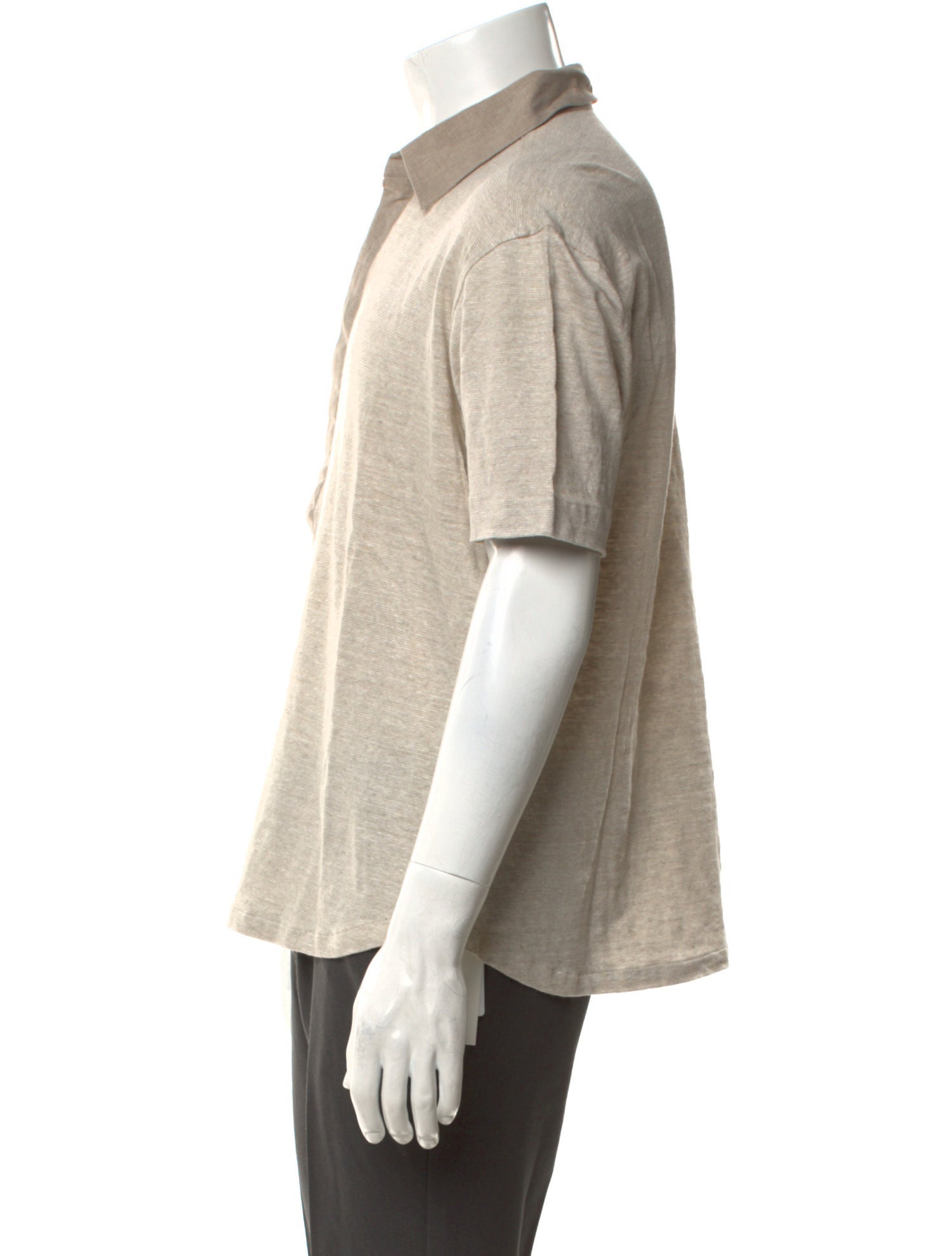 100% Capri Linen Collar Polo Shirt