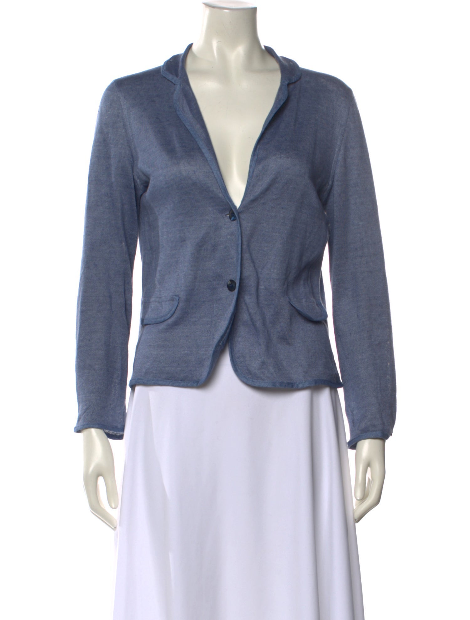 100% Capri Linen V-Neck Sweater