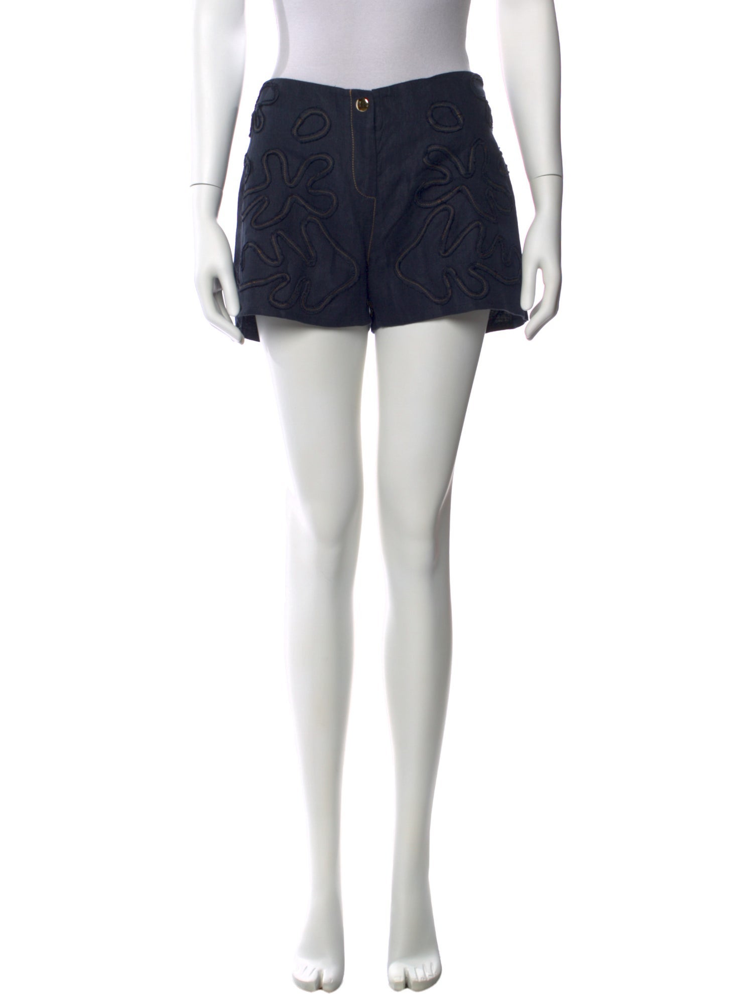 100% Capri Linen Mini Shorts