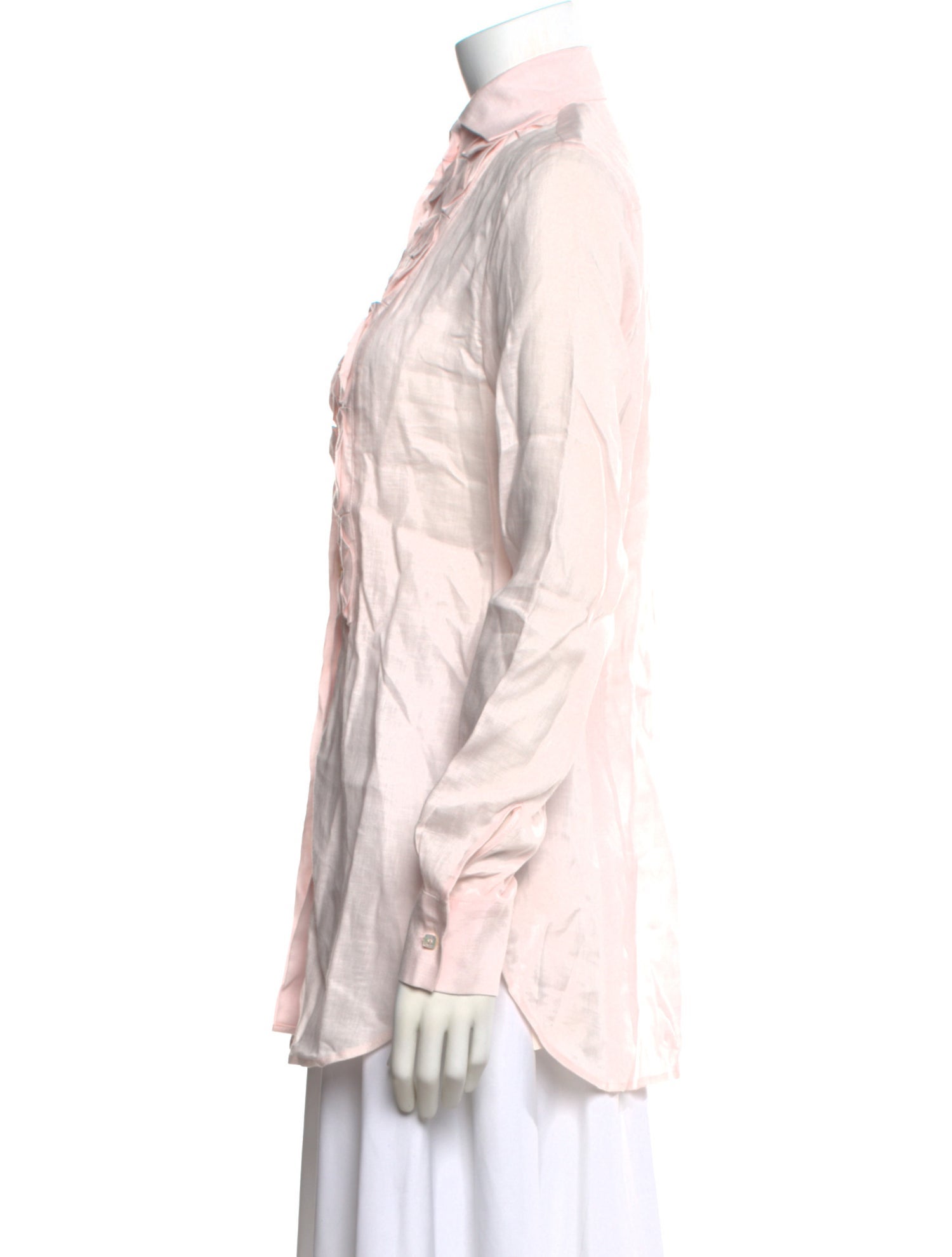 100% Capri Linen Long Sleeve Blouse