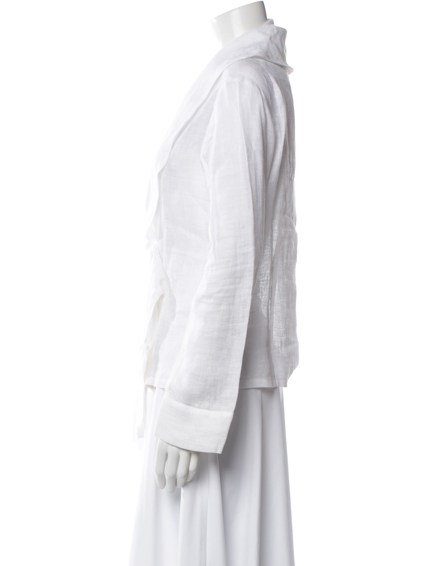 100% Capri Linen Long Sleeve Blouse