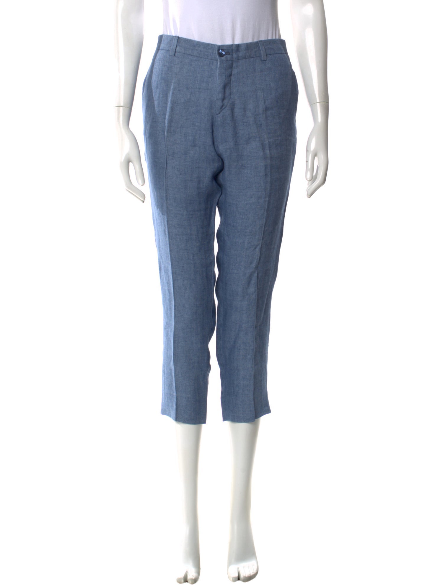 100% Capri Silk Straight Leg Pants