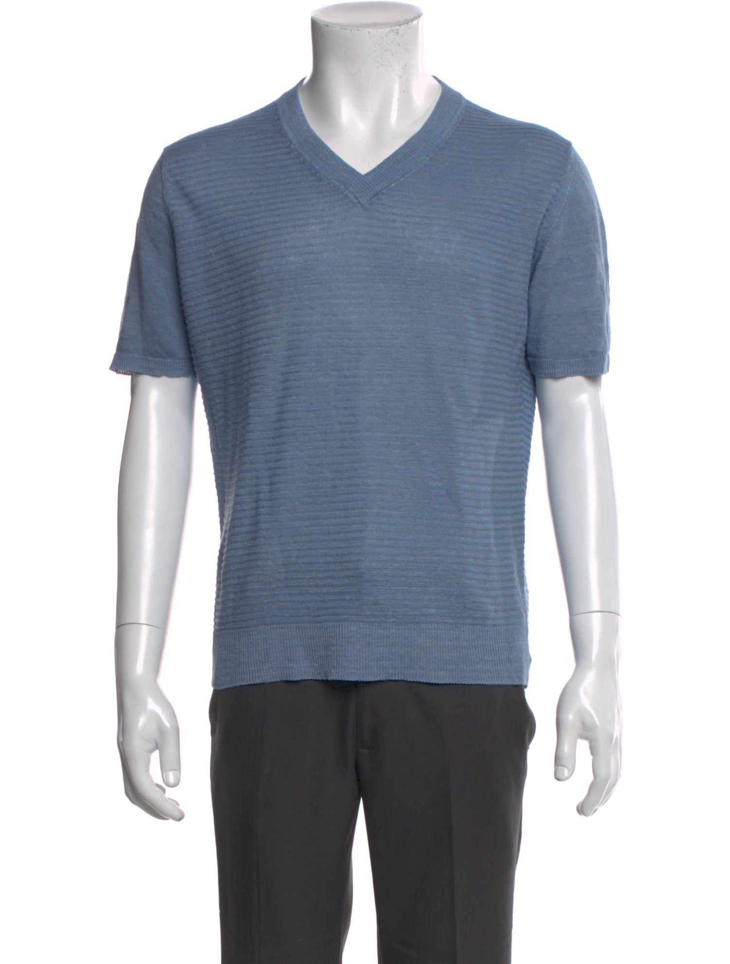 100% Capri Linen V-Neck T-Shirt