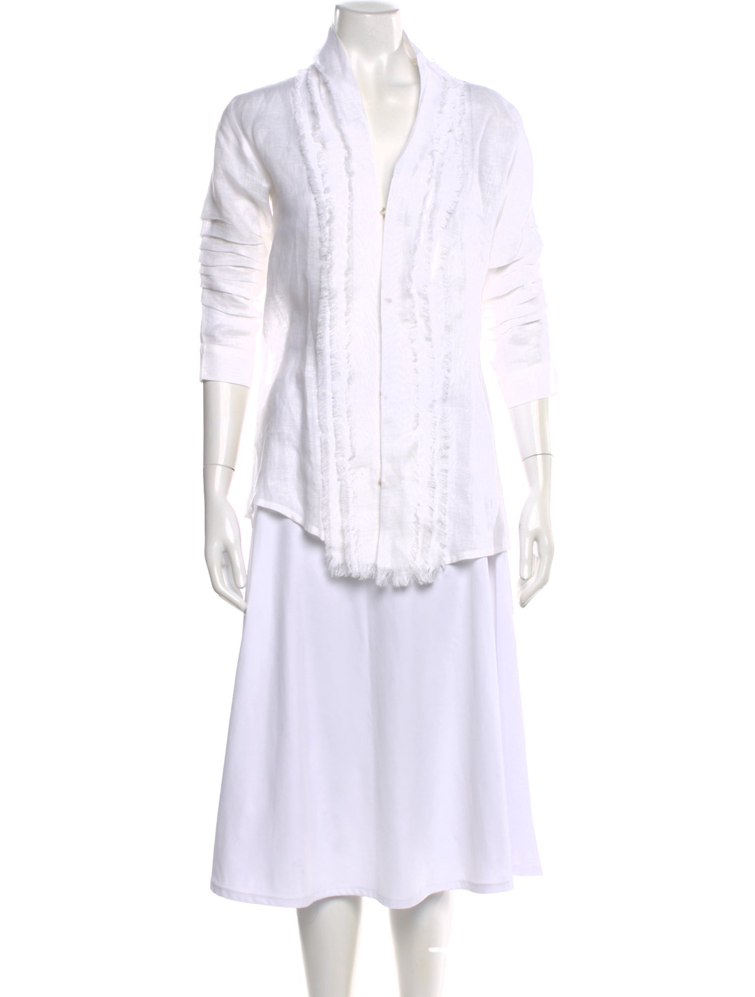 100% Capri Silk V-Neck Blouse