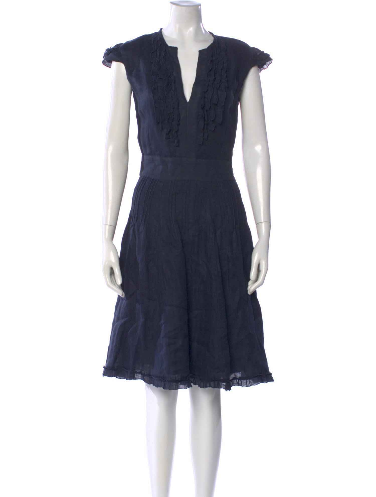 100% Capri Silk Midi Length Dress