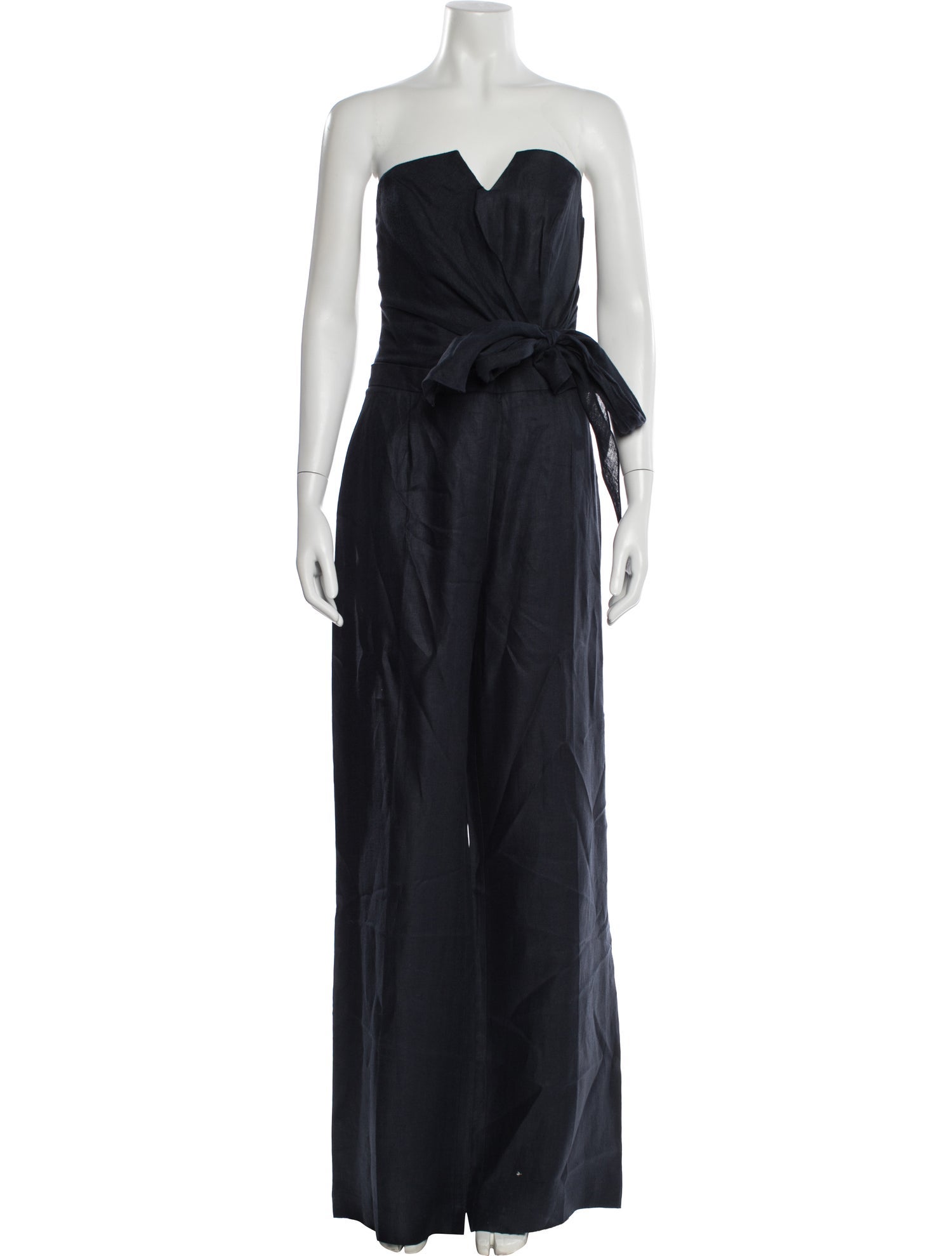 100% Capri Linen Strapless Jumpsuit