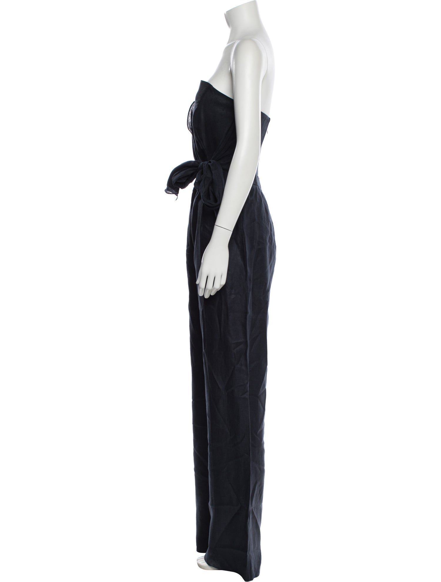 100% Capri Linen Strapless Jumpsuit