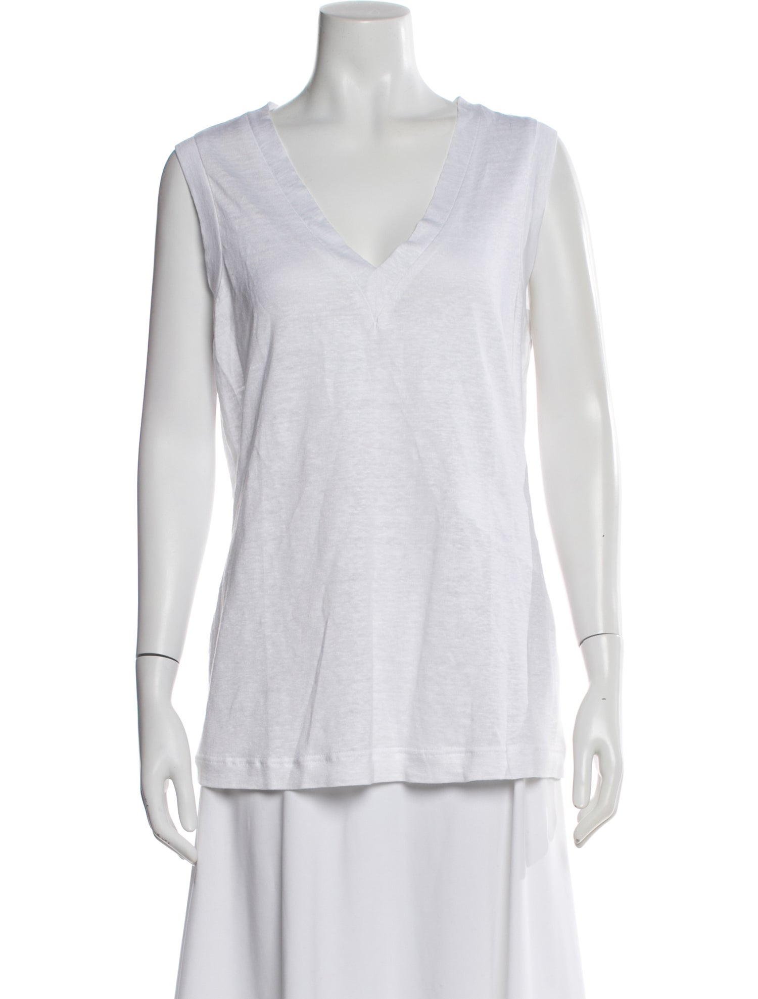100% Capri Linen V-Neck Top
