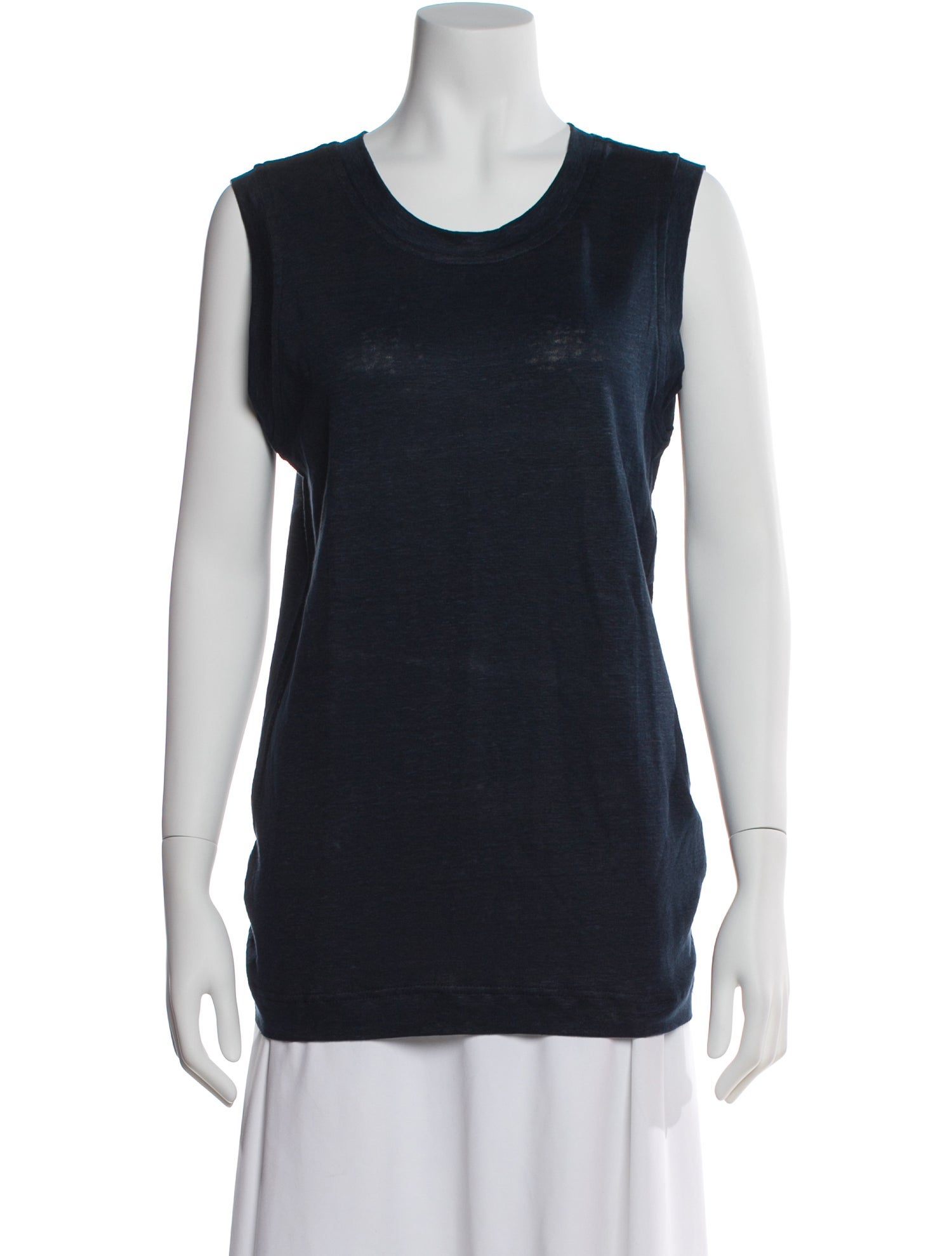 100% Capri Linen Crew Neck Top